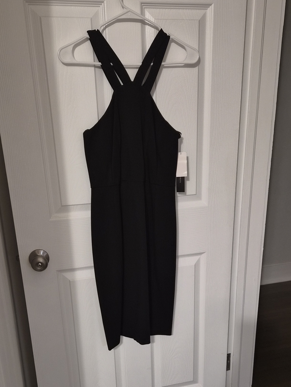 Cynthia Steffe Black Crossback Midi Dress